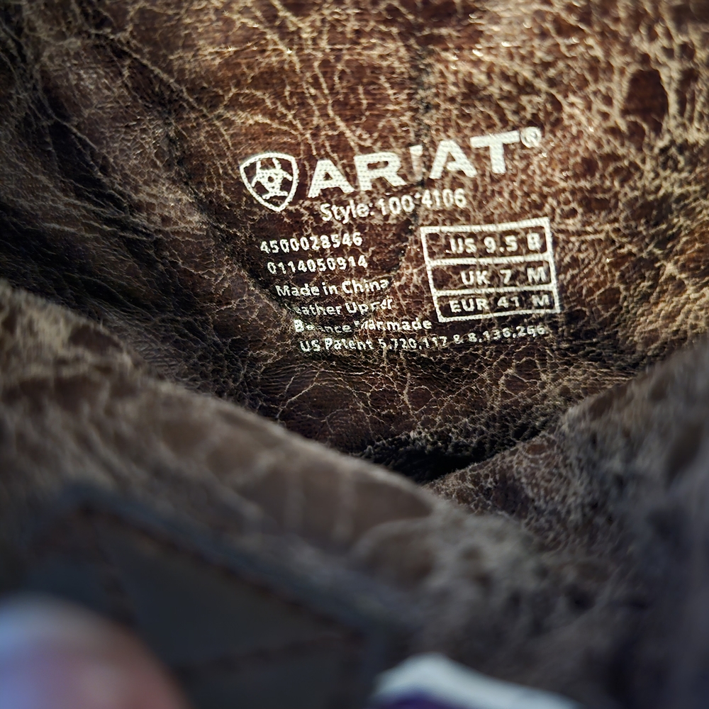 Ariat Brown Patterned Ankle Booties - image 2